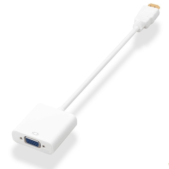 HDMI na VGA pretvarač sa zvukom, patch kabel s jednim krajem, HDMI ulaz na VGA izlaz, bakreno jezgro, duljina 0,15 m