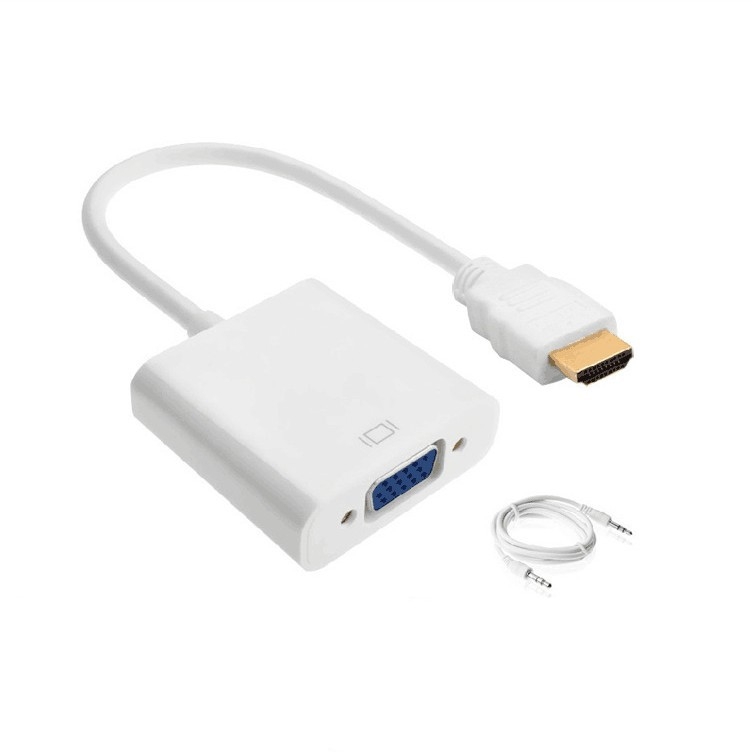HDMI na VGA pretvarač sa zvukom, patch kabel s jednim krajem, HDMI ulaz na VGA izlaz, bakreno jezgro, duljina 0,15 m