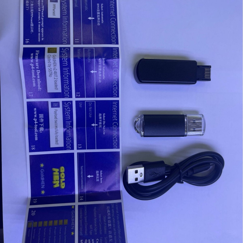 PS4 USB 2.0 adapter kabel, 30 cm, bakreno jezgro, jedan kraj