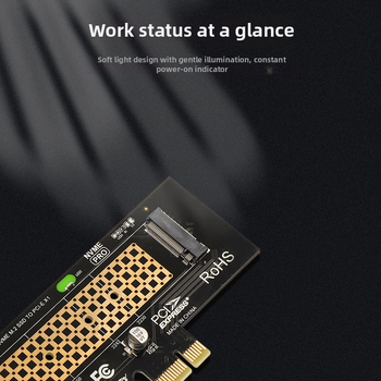 JEYI Jiayi NVMe M.2 uz PCIe 3.0 x1 adaptera karti, M-key, neatbalsta SATA NGFF