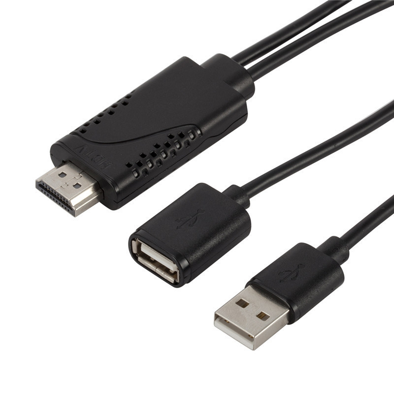 Καλώδιο Type-C σε HDMI για προβολή στην ίδια οθόνη σε Android και iOS tablets, 2-σε-1 HD αντάπτορας, χαλκού πυρήνας, διαχωριστής 1 προς 3