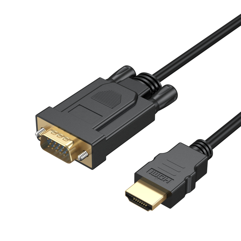 HDMI na VGA adapter kabel, s jednim konektorom, 1080P, visokokvalitetan čip, duljina 0,3-3 m