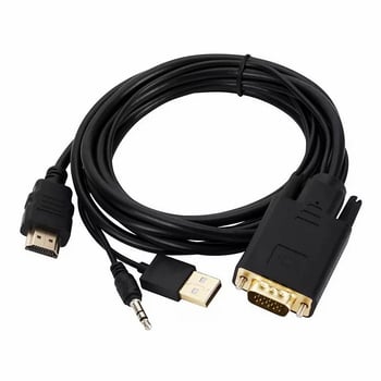 VGA na HDMI adapter kabel s 1080P zvukom, 8 Gbps, Ms9288c čip, duljina 1,8 m