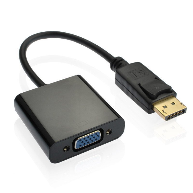 DP to VGA adapter kabel za prijenosna računala — podrška 1080p, duljina 20 cm, bakreno jezgro, visokokvalitetan čip