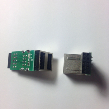 Cardă adaptor USB pentru placă de bază: 9 pini către 2 porturi USB 2.0, Longqitong