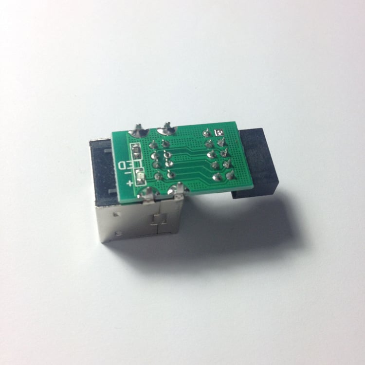 Cardă adaptor USB pentru placă de bază: 9 pini către 2 porturi USB 2.0, Longqitong