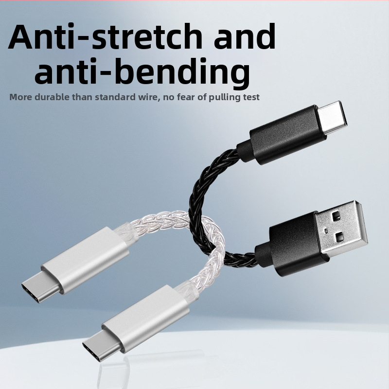 OTG adaptér kábel – modely OT01 (C-to-A) a OT02 (C-to-C), striebroplátované jadro, OTG rozhranie, dátový prenos 35