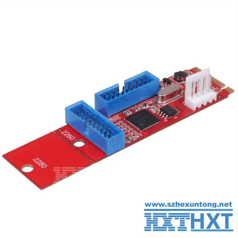 Desktop M.2 NGFF USB 3.0 adaptér karta – 2×20-pin na 19-pin – Dai Jialong