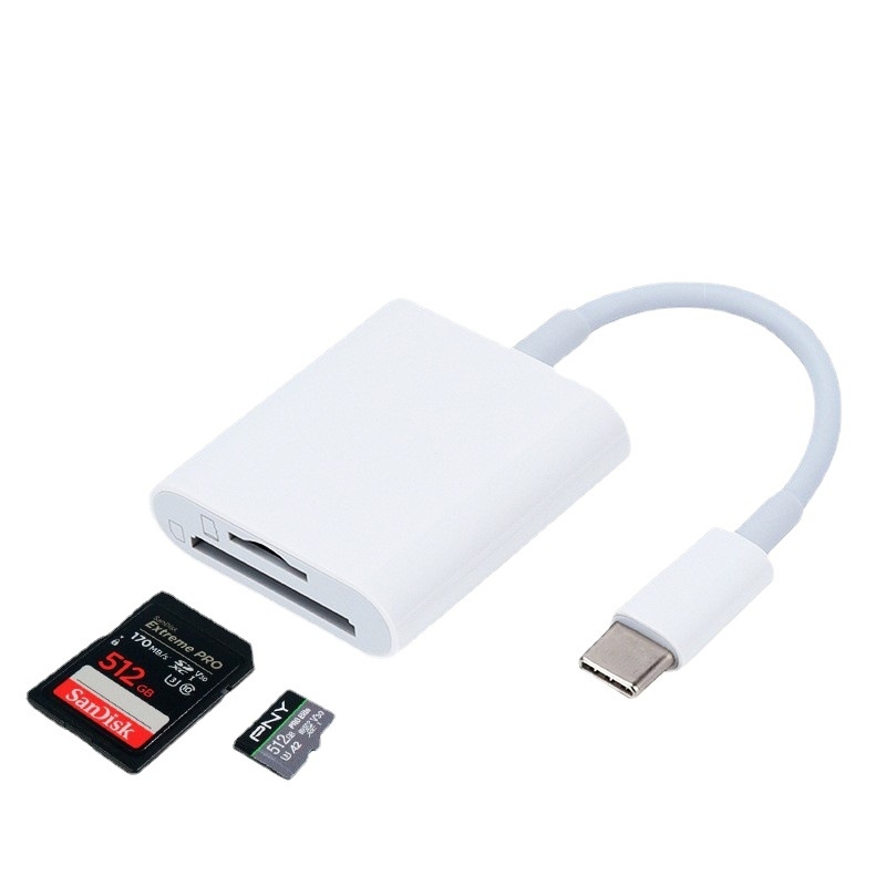 Dvostruki čitač TF/SD kartica i OTG USB-C adapter za iPhone