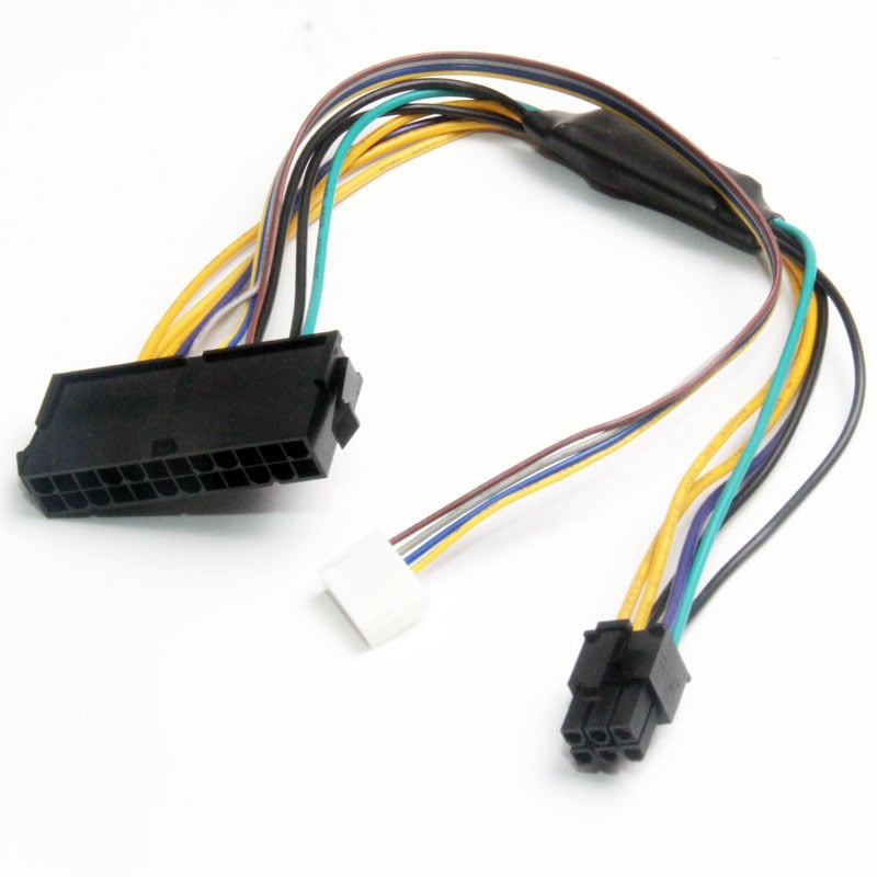 Cablu adaptor 24 pini la 6 pini pentru HP Z230/Z220 18E4 placă de bază, conductor din cupru placat cu tină, 30 cm lungime, brand TBY