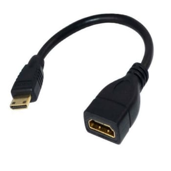 HDMI ženski na mini HDMI muški adapter kabel, patch kabel, bakreno jezgro, 5 Gbps