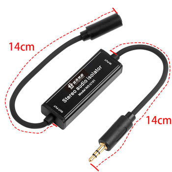 Izolator audio, cablu adaptor cu izolare la masă comună, nucleu de cupru, model M3.5