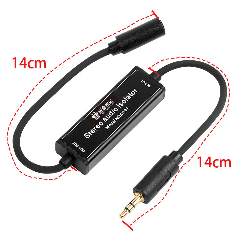 Izolator audio, cablu adaptor cu izolare la masă comună, nucleu de cupru, model M3.5