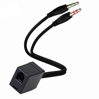 Adapter kabel za slušalice RJ9 na dvostruki 3,5 mm - Marka: Neutral - Sučelje: Drugo