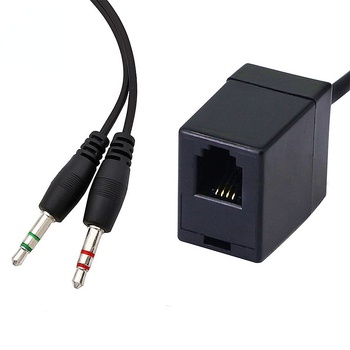 Adapter kabel za slušalice RJ9 na dvostruki 3,5 mm - Marka: Neutral - Sučelje: Drugo