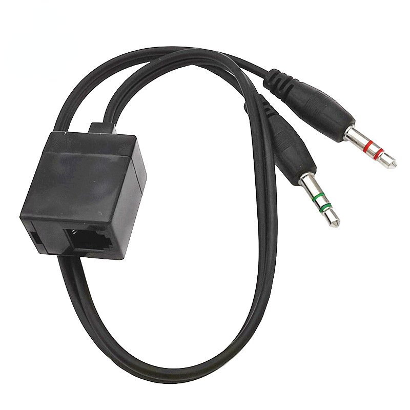 Adapter kabel za slušalice RJ9 na dvostruki 3,5 mm - Marka: Neutral - Sučelje: Drugo