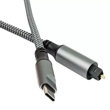 XZT Αλουμινένιο κράμα Type-C αρσενικό προς Toslink προσαρμογέας for USB-C συσκευές, SPDIF ψηφιακή έξοδος ήχου, πυρήνας χαλκού, 20 Gbps