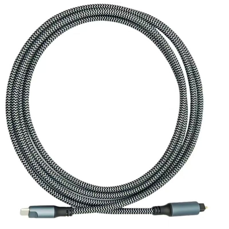 XZT Αλουμινένιο κράμα Type-C αρσενικό προς Toslink προσαρμογέας for USB-C συσκευές, SPDIF ψηφιακή έξοδος ήχου, πυρήνας χαλκού, 20 Gbps