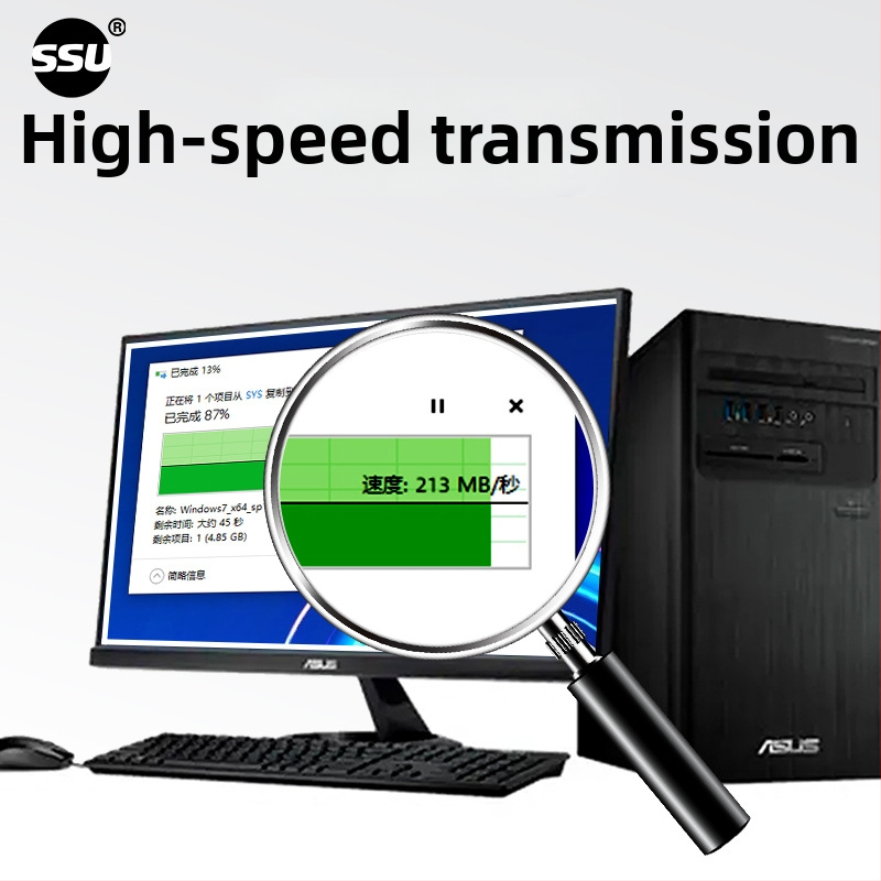 USB 3.0 adaptér kábel pre základnú dosku: 19/20PIN na USB3.0, štyri porty bezel, model 20P-U3AF4D-0.6MBB