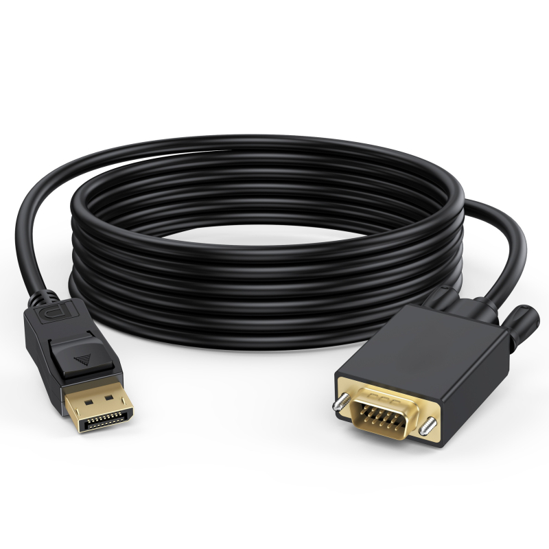 DP–VGA adapter kabel s DP sučeljem, visokou performansni integrirani čip, brzina prijenosa 10 Gbps, duljina kabela 0,3–3 m