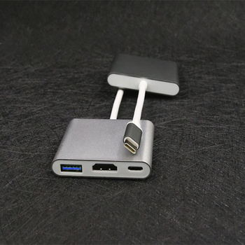 Type-C na HDMI 4K adapter kabel, 3-u-1, HDMI USB docking stanica