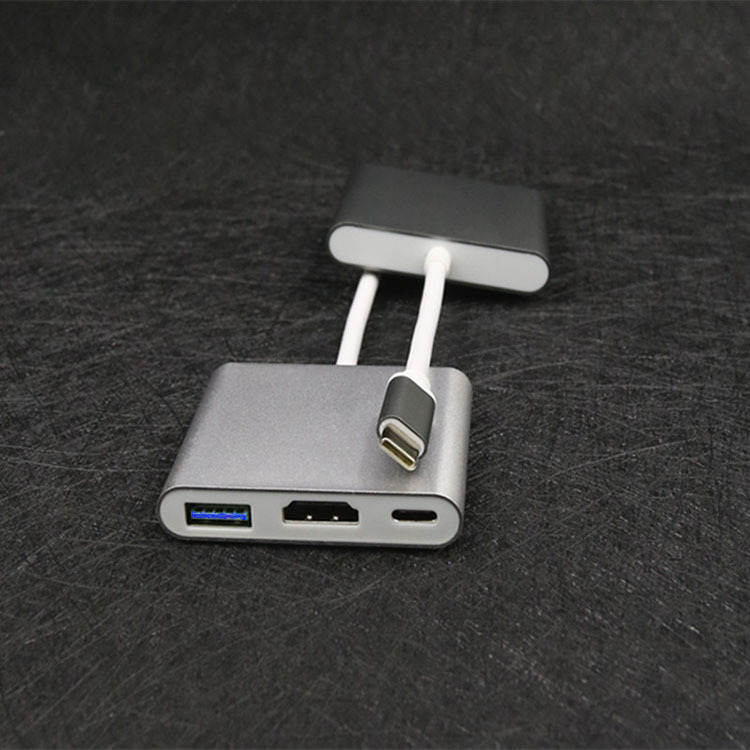 Type-C na HDMI 4K adapter kabel, 3-u-1, HDMI USB docking stanica