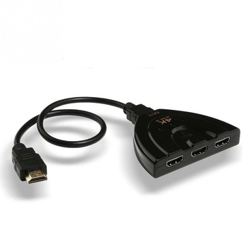 HDMI prekidač 3 ulaza 1 izlaz, 4K, HDMI kabel s bakrenim jezgrom