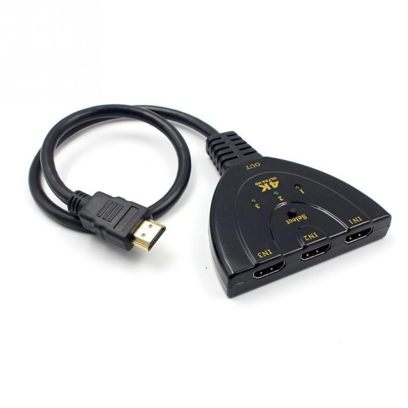 HDMI prekidač 3 ulaza 1 izlaz, 4K, HDMI kabel s bakrenim jezgrom