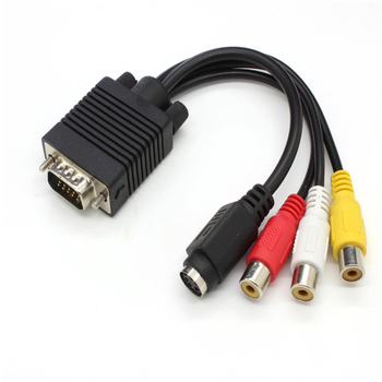 Patch kabel VGA na S-Video/AV s 1-4 splitterom, VGA sučelje, bakreno jezgro