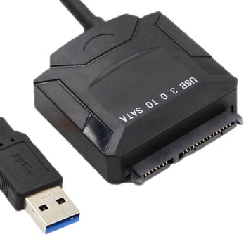 AWD8 cablu adaptor USB 3.0 la SATA pentru HDD/SSD de 2.5/3.5 inch, controler JM578, 35 cm, conductor din cupru, un singur capăt