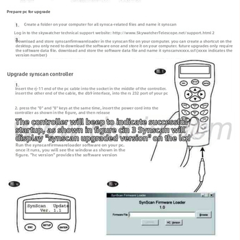 Kábel pre ovládanie Sky-watcher SynScan: DB9 na RJ12, SynScan upgradovací kábel, USB 2.0, 256000 bps, meďové jadro