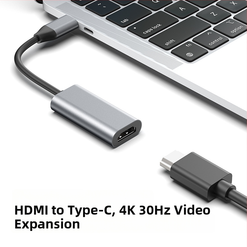 Adapterový kábel Type-C na HDMI, HDMI čip, meďové jadro, 4K30/60Hz
