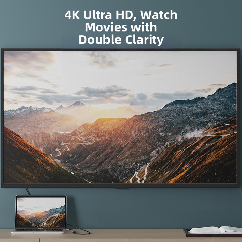 Adapterový kábel Type-C na HDMI, HDMI čip, meďové jadro, 4K30/60Hz