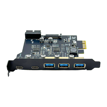 Κάρτα προσαρμογέα PCIe USB 3.2 Type-C | 5 Gbps, Τσιπ D720201, Ez-70201, έξοδοι από 1 έως 5