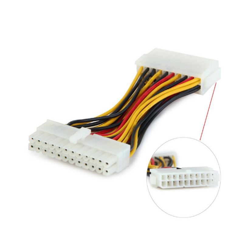 Cablu adaptor pentru alimentare chassis, 20–24 pini, conector unic, nucleu placat cu argint, viteză de transfer a datelor 10