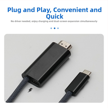 Type-C na HDMI adaptér kábel pre Nintendo Switch, 4K60Hz, LT8711HE čip, dĺžka 1,8 m