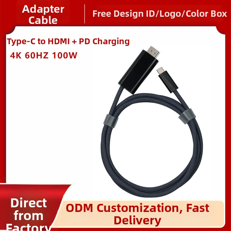 Type-C na HDMI adaptér kábel pre Nintendo Switch, 4K60Hz, LT8711HE čip, dĺžka 1,8 m