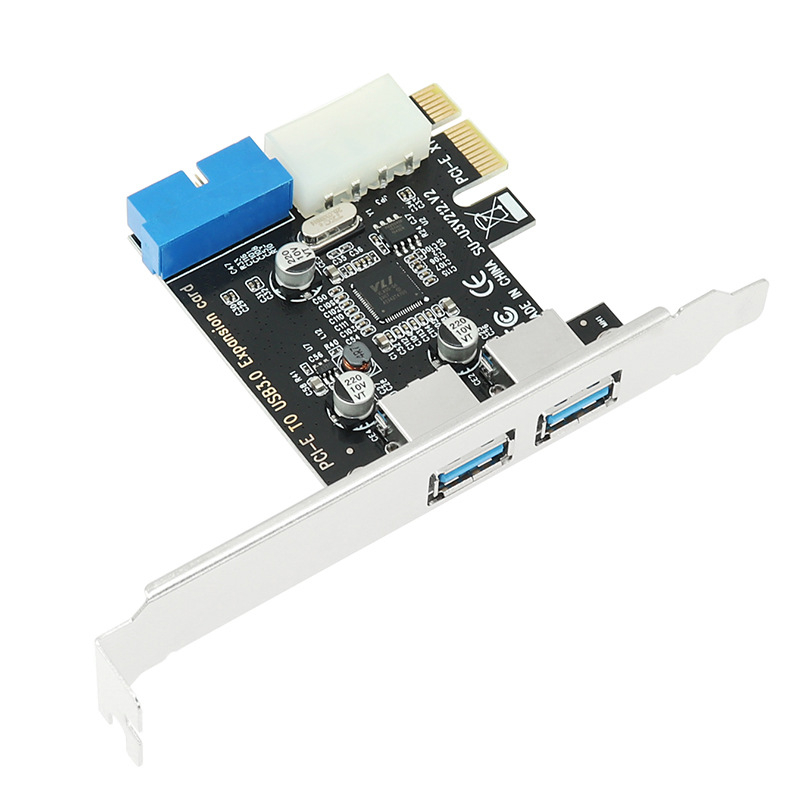 PCI-E na USB 3.0 proširna kartica s prednjim 20-pin sučeljem, PCIe X1, VL805 čip, 5 Gbps