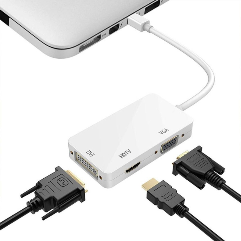 Amila HDMI adapter kabel - MiniDP na VGA/HDMI/DVI pretvarač (3-u-1), 4K