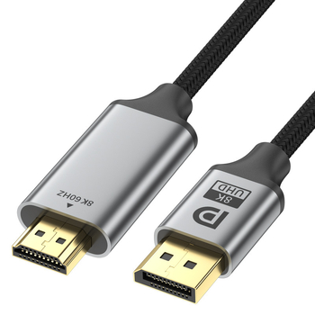 DP–HDMI adapter kabel za 8K60Hz, konverzija DP na HDMI, duljina 1 m, bakreno jezgro