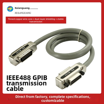 GPIB adaptér kábel IEEE-488 pre priemyselné riadiace zariadenia, bezkyslíkatá meď, kryt zo zliatiny zinku