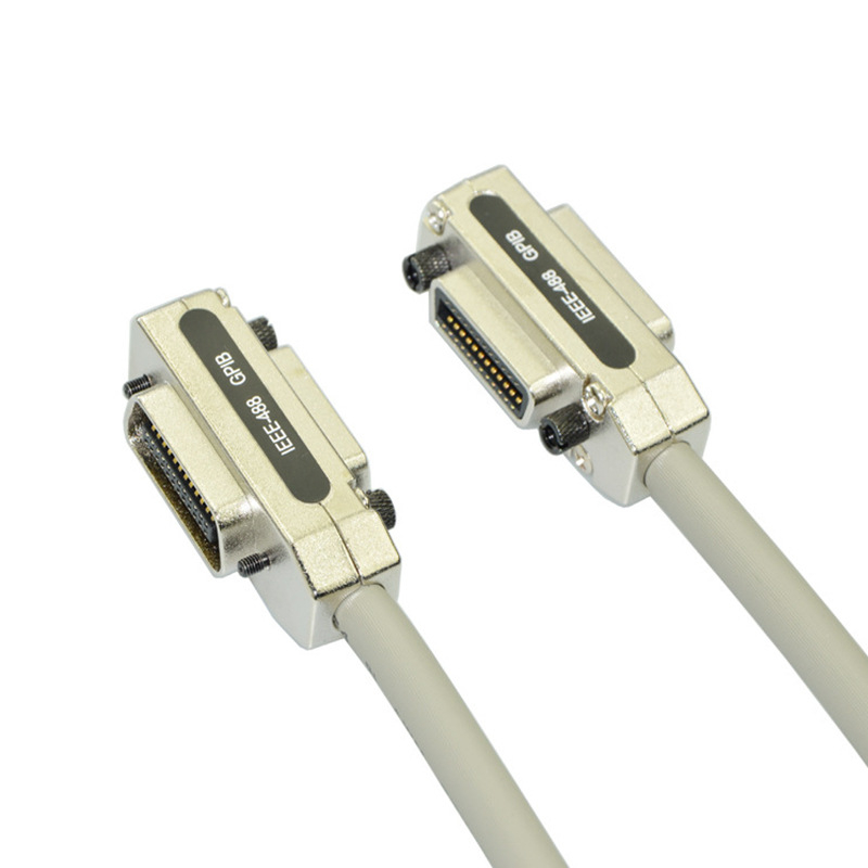 GPIB adaptér kábel IEEE-488 pre priemyselné riadiace zariadenia, bezkyslíkatá meď, kryt zo zliatiny zinku