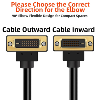 DVI ohýbaný kábel s konektormi DVI-I/D, meďný vodič, vstrekované spracovanie, dĺžky 1,15 m, 3,5 m, 10,15 m, 20 m