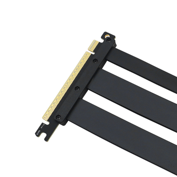 Cablu Riser PCIe 5.0 x16 Gen5 180° – 128 Gbps, -20°C până la 80°C