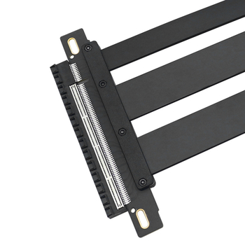 Cablu Riser PCIe 5.0 x16 Gen5 180° – 128 Gbps, -20°C până la 80°C