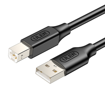 USB кабел за принтер, мед без кислород, квадратен конектор, адаптер кабел, съвместим с принтер, копир и скенер