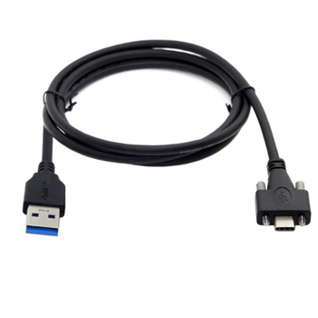 USB 3.0 na Type-C produženje kabel sa vijcima, panel montaža, Type-C muški–Type-C muški