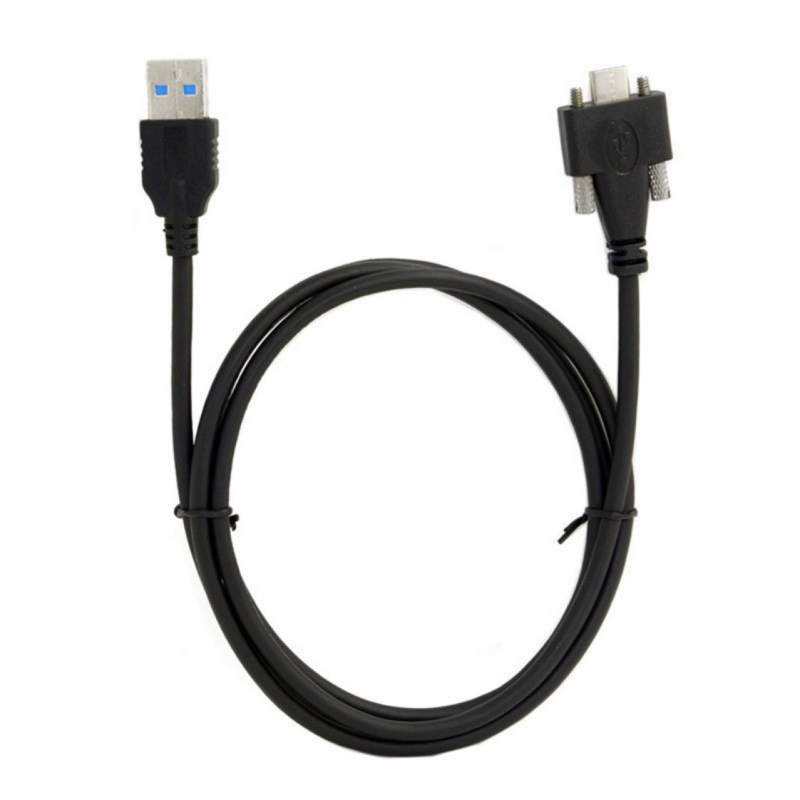 USB 3.0 na Type-C produženje kabel sa vijcima, panel montaža, Type-C muški–Type-C muški
