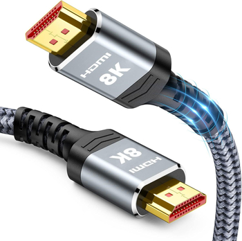 Xinze HDMI kabel 8K60Hz, 5 m, HDMI–HDMI, pozlaćeni kontakti, kabel visoke razlučivosti za televizor i računalo