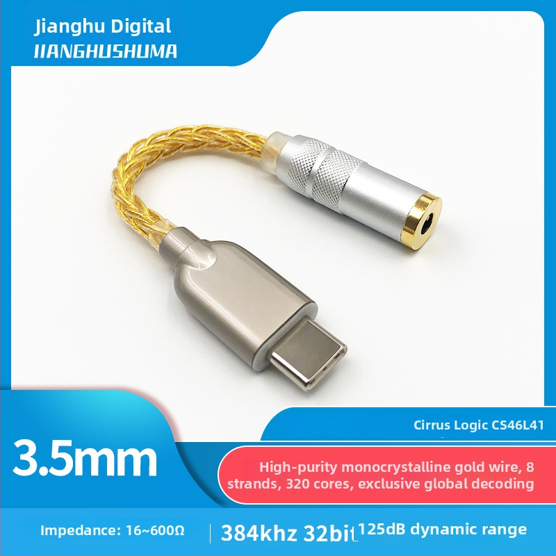 Alone cablu patch 8-șir Type-C cu DAC CS46L41 pentru audio digital, conectori 3,5/2,5/4,4 mm